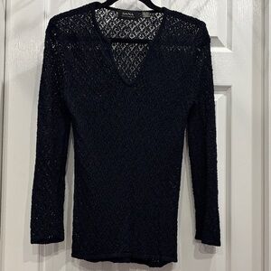 Dana Buchman Black V-Neck Sweater